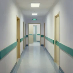 narrow hospital corridor by thomas kinkade