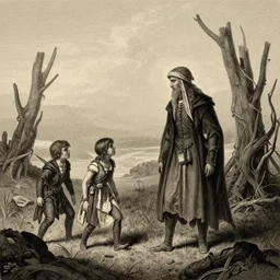 a post - apocalyptic fairy tale, 1 9 th century illustration