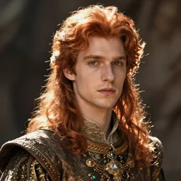 male prince, ginger hair, by luis royo, fantasy, medieval