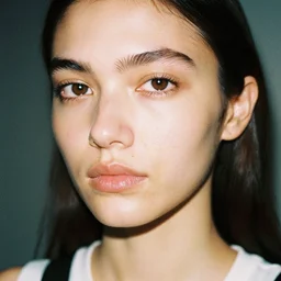 realistic photoshooting for a new acne studio lookbook, color film photography, close up, photo of a woman, photo in style of tyler mitchell, long exposure, grainy, 3 5 mm,