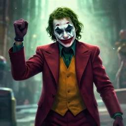 Joker in the style of Valorant, Digital art, 4k