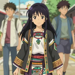 a beautiful young feminine link from botw gravure model, wearing japanese mayan street fashion school girl outfit with mayan pattern and native style, aztec street fashion, jrpg, perfect anime face, gapmoe yandere grimdark, trending on pixiv fanbox, painted by greg rutkowski makoto shinkai takashi takeuchi studio ghibli, akihiko yoshida