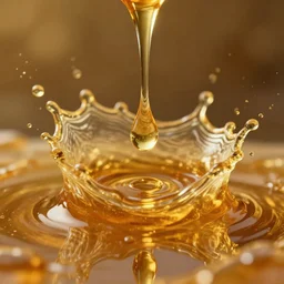 droplet of golden honey splash, fantasy, hd, volumetric lighting, 4 k, intricate detail, by jesper ejsing, irakli nadar