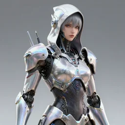 highly detailed portrait of a cybernetic assassin, intricate iridescent armor, unreal engine raytracing, fantasy art by greg rutkowski wlop makoto shinkai