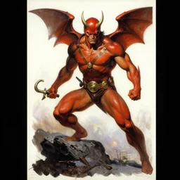 frank frazetta daredevil painting poster