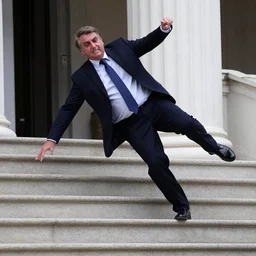 bolsonaro falling off the stairs