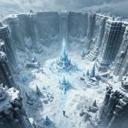 eleum loyce, dark souls 2, frozen city, ice, snow, vast, giant walls, view from above