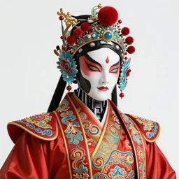 portrait of a chinese cyberpunk machine, machine face, robed, upper half portrait, decorated with chinese opera motifs regal royal fierce machine robot cyberpunk fine china, wuxia, traditional chinese art intricate intense elegant highly detailed digital painting artstation concept art smooth sharp focus illustration, art by artgerm and greg rutkowski alphonse mucha 8 k