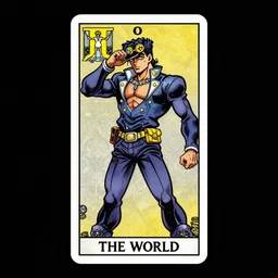 jojo bizarre adventure tarot card, the world,