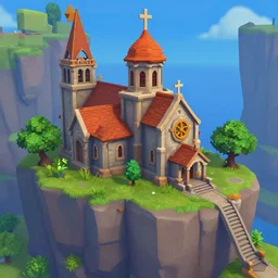 A cliffside cathedral, Team Fortress 2 screenshot