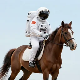 astronaut riding a horse