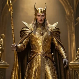 the witch king of angmar gaudily gilded in gold