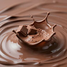 wave sweets hot chocolate milk choco lactose liquid brown dark twist splatter splash reflective river pool molten light frothy