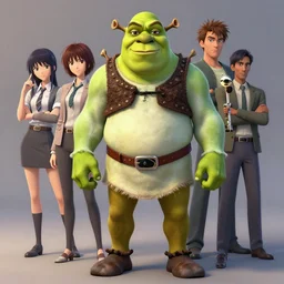 beautiful full body portrait of shrek dressed like the green mighty morphin power ranger. character design by disney, anime, manga, charlie bowater, ross tran, artgerm, and makoto shinkai, detailed, soft lighting, rendered in octane