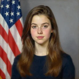 portrait of united states president teen mila kunis, 1 8 9 4, oil on canvas by william sidney mount, american exceptionalism