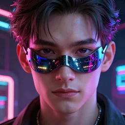 detailed guy with mask made in persona style highly detailed, fragile looking, high quality, 8k, smooth, art, art, detailed face, sharp focus, beautiful scene, neon, handsome detailed face, leds, color, cyberpunk,