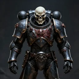 space marine, knight, skull helmet, terminator, terrifying, grimdark, horror, war, photorealistic, front view, symmetrical, artstation, dark souls style