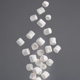 marshmallows exploding in the air
