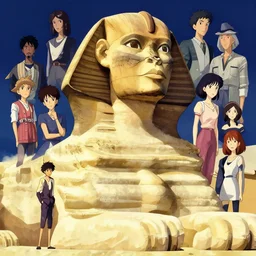 maximalist realistic sphinx, trending on pixiv fanbox, painted by makoto shinkai takashi takeuchi studio ghibli, akihiko yoshida, yoshitaka amano, wangechi mutu, clean cel shaded vector art. shutterstock. behance hd by lois van baarle, artgerm, helen huang, rossdraws, illustration