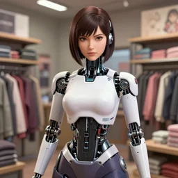 highly detailed close portrait of robotic motoko kusanagi fembot in gta, clothing shop. modelling. stephen bliss, 8 k, unreal, fantasy art by greg rutkowski, loish, rhads, ferdinand knab, makoto shinkai and lois van baarle, ilya kuvshinov, rossdraws, tom bagshaw, raytracing.