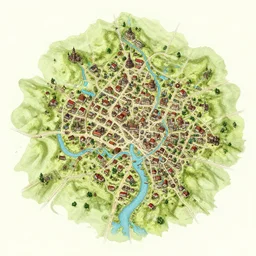 small town steampunk map