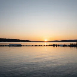lake view in taipalsaari, sunset