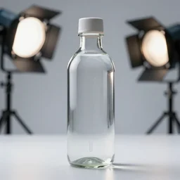 electricity in a bottle, studio lighting, professional photography