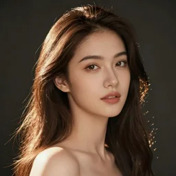 female portrait, studio lighting
