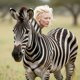 tilda swinton as a zebra