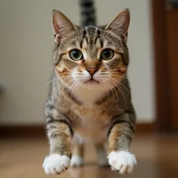 closeup cat jumpscare