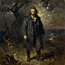 unnerving oil painting of The intruder by Goya