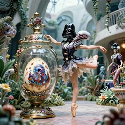 fuji gfx, 8 k, j. j abrams flare ; esoteric ultra realistic faberge in cthulhu ( 1 9 9 0 ) film still garden dance scene in frontiers in porcelain photography fashion magazine june seinen manga portrait edition, hyperrealistic real - life xenomorph darth vader porcelain occult egg in victorian glass jar, pointe pose, eye contact, tilt shift wide shot zaha hadid background