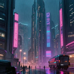 blade runner, sci - fi city, neon lights, lens flare, scale, heavy rain, deep focus, d & d, retro - futuristic,, intricate, elegant, highly detailed, digital painting, artstation, concept art, cyberpunk, need 4 speed, matte, sharp focus, illustration, art by artgerm and greg rutkowski and alphonse mucha