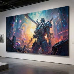 a modern exhibition painted by pascal campion, octane render, unreal engine 6, epic game graphics, fantasy, cyberpunk, conceptual art, ray tracing