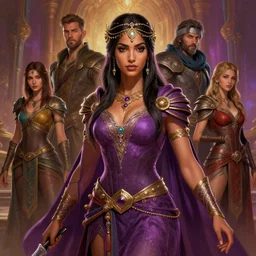 dynamic medium shot painted portrait, maya ali as divine sorcerer, dragon age, gaudy colours, octane render, unreal engine, matte painting concept art, fanart artstation by jesper ejsing and rhads and lois van baarle and ilya kuvshinov and rossdraws