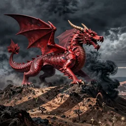 red dragon blocking black smoke by rj palmer