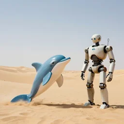 🕊 as 🐋 as 🐘 as 🤖 as 👽 as 🐳, desert, photography by kim jung gi, isaac asimov and marc simonetti