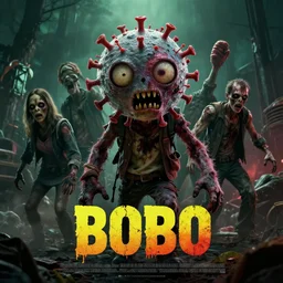 promotional movie poster for zombie virus called bobo, hyperdetailed, artstation, cgsociety, 8 k