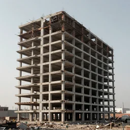 unfinished building by john william casilear, cgsociety lightpaint retrowave, archdaily, wallpaper, highly detailed, trending on artstation.