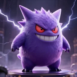 A extremely highly detailed majestic hi-res beautiful, highly detailed portrait of Gengar,ethereal, dramatic lightning, rim light, hyperrealistic, photorealistic, octante render, elegant, cinematic, high textures, hyper sharp, 8k, insanely detailed and intricate, graphic design, cinematic atmosphere, hypermaximalist, hyper realistic, super detailed, 4k HDR hyper realistic high quality