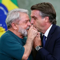 Jair bolsonaro kissing lula's hand