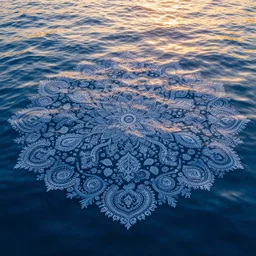 insanely psychedelic ocean, ripples, backlit, sunset, refracted lighting, outdoors, paisley pattern, elegant, highly detailed, digital painting, artstation, illustration, smooth, sharp focus, psychedelic ocean art, krenz cushart, alphonse mucha