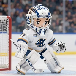 Carey Price Goaltender, An anime Nendoroid of Carey Price, goalie Carey Price, number 31!!!!!, full ice hockey goalie gear, Montreal Habs Canadiens figurine, detailed product photo