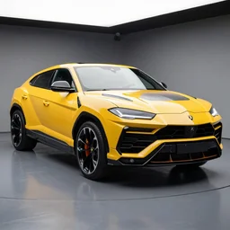 a lamborghini urus with futuristic enhancements, photorealistic