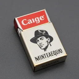 design!!!!!! for a vintage cigarette!!!!!!! pack by clamp