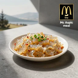 the Mc Aspic meal from McDonalds, aspic meal, advertisement photography 55mm