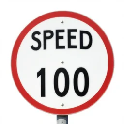 speed limit 1 0 0 sign