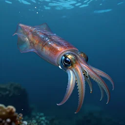 underwater bigfin squid, deep sea creature, made by stanley artgerm lau, wlop, rossdraws, artstation, cgsociety, concept art, cgsociety, octane render, trending on artstation, artstationhd, artstationhq, unreal engine, 4 k, 8 k,