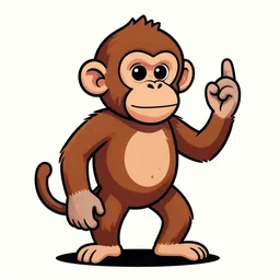Space monkey 50s art style