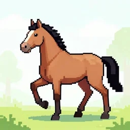 pixel art of a horse